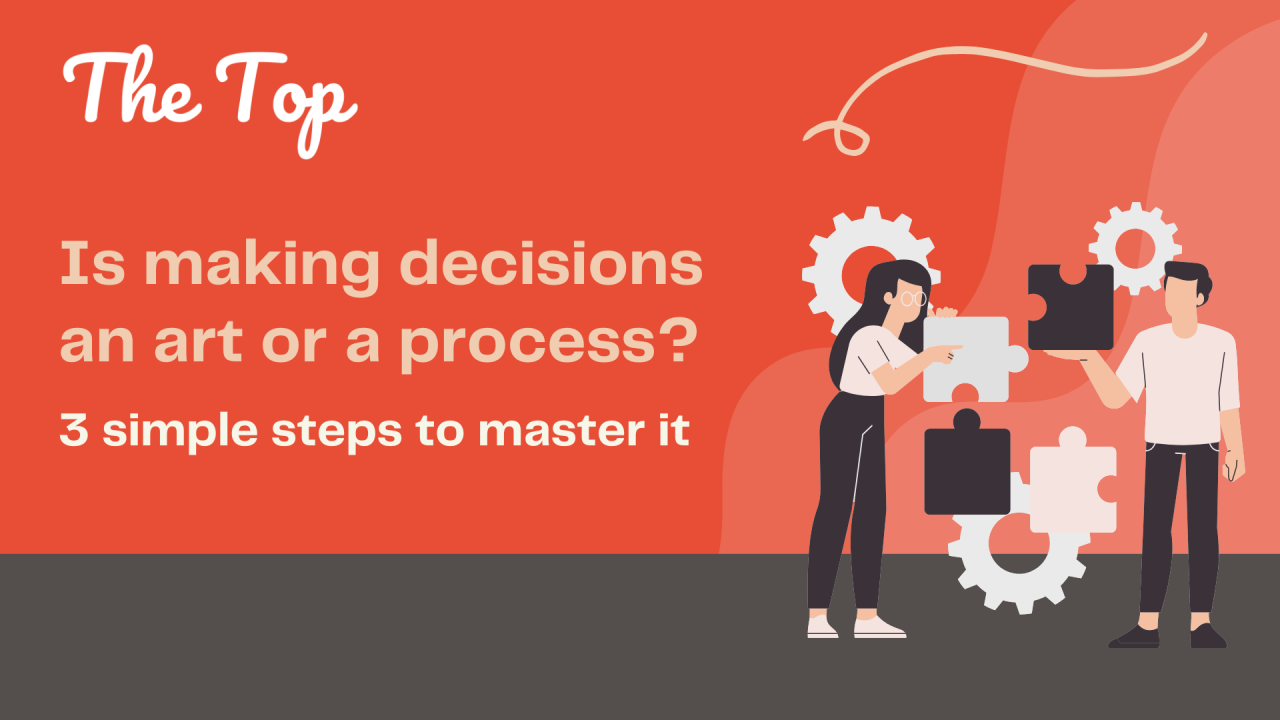Is making decisions an art or a process? 3 simple steps to master it