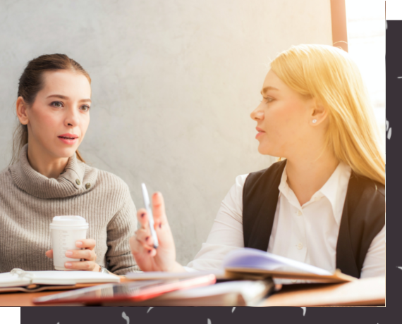 Two females having one-on-one training