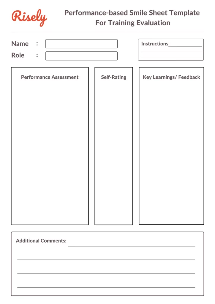 Smile sheets Template