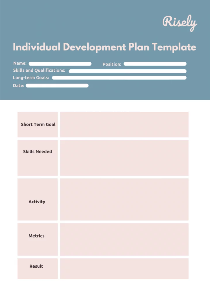 individual development plan examples for business professionals