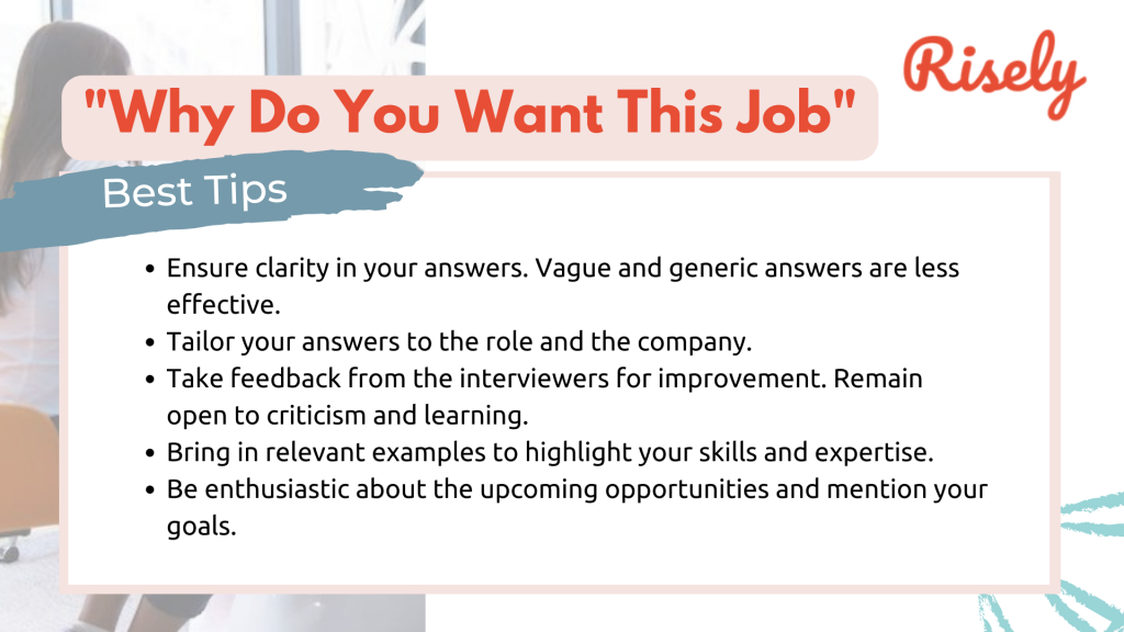 why do you want this job - interview series by Risely 
