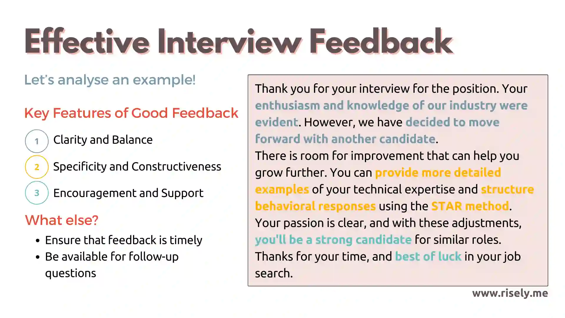 interview feedback example 