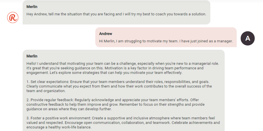 andrew motivating a new team 