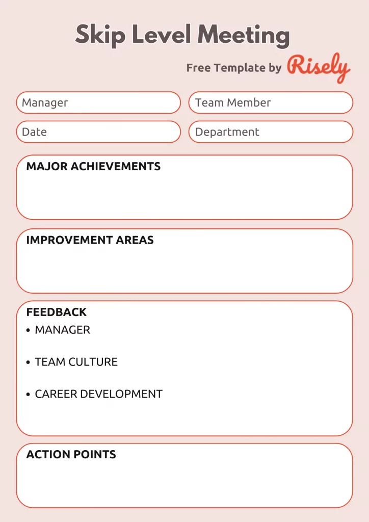 free skip level template for managers 
