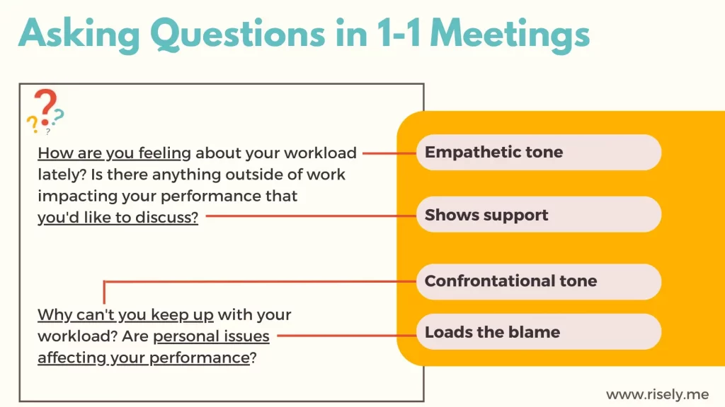 asking questions in One-on-one Meetings